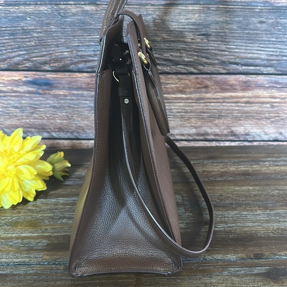 Lauren Ralph Lauren Carrington Brigitte Tote in Chocolate Brown! In Great Cond.. - Picture 5 of 11
